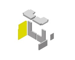 Mur latéral en pierre à gauche Vermiculite pour Poêle à bois Hark - Réf ETSTO0601042A