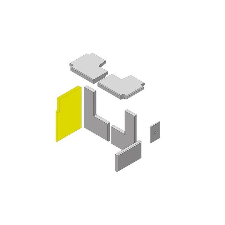 Mur latéral en pierre à gauche Vermiculite pour Poêle à bois Hark - Réf ETSTO0601042A