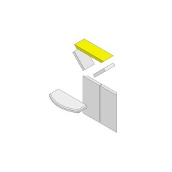 Déflecteur de gaz de chauffage au-dessus de la vermiculite pour Poêle à bois Hark - Réf ETSTO0601012D