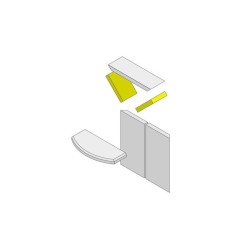 Déflecteur de gaz de chauffage gauche/droite Vermiculite pour Poêle à bois Hark - Réf ETSTO0601012C