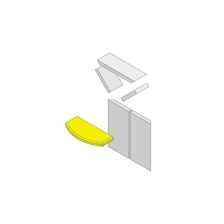 Déflecteur de gaz de chauffage avant en vermiculite pour Poêle à bois Hark - Réf ETSTO0601012B
