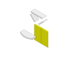 Mur arrière en pierre gauche/droite Vermiculite pour Poêle à bois Hark - Réf ETSTO0601012A