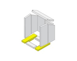 Pierre de sol gauche/droite Vermiculite pour Poêle à bois Hark - Réf ETSTO0601011D