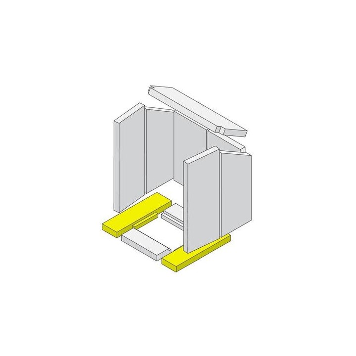 Pierre de sol gauche/droite Vermiculite pour Poêle à bois Hark - Réf ETSTO0601011D