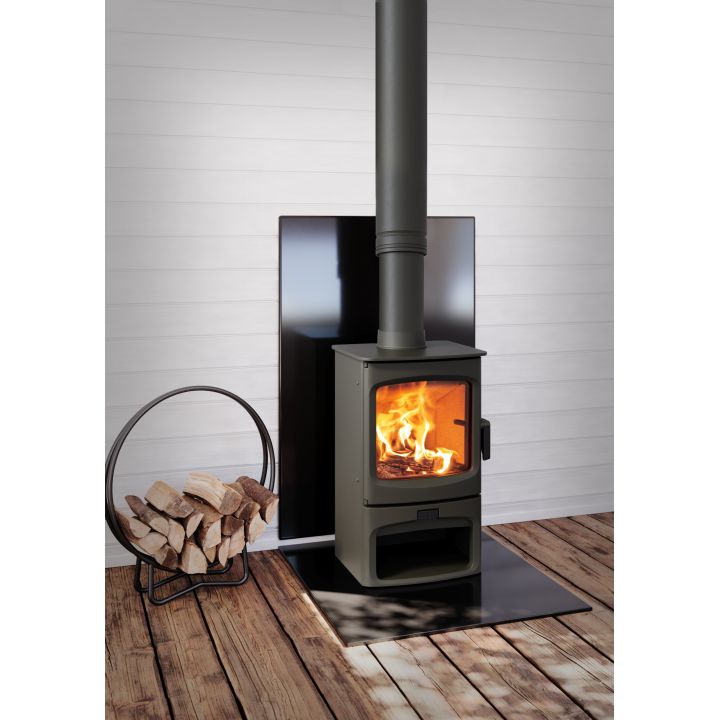 Protection murale en émail vitrifié Noir Charnwood