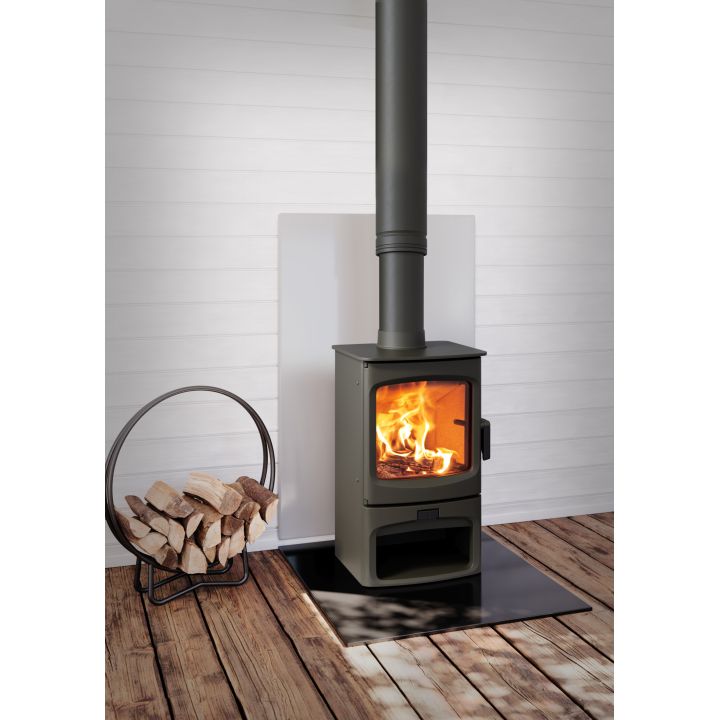 Protection murale en émail vitrifié Gris perle Charnwood