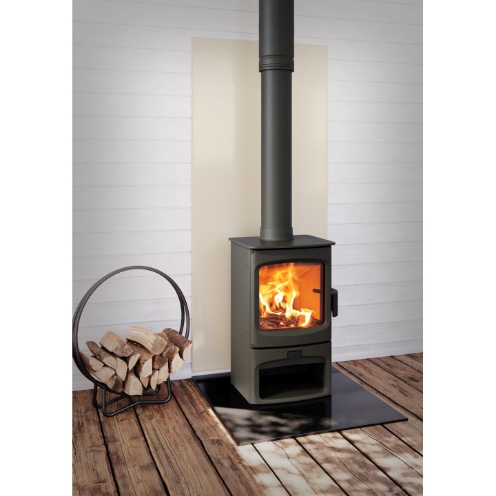 Protection murale en émail vitrifié Blanc cassé Charnwood