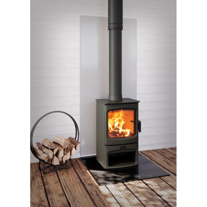 Protection murale en émail vitrifié Gris perle Charnwood