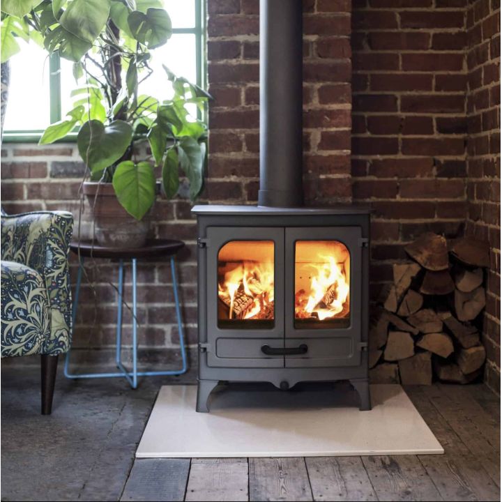 Plaque de sol en émail vitrifié Blanc Charnwood