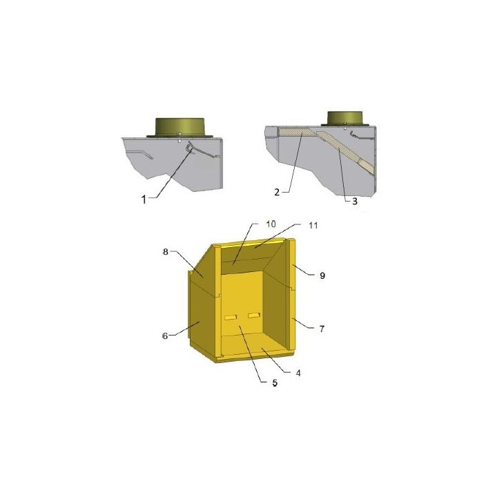 Déflecteur en vermiculite 2 pour Poêle à bois Max Blank - Réf 951001-2-914