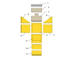 Déflecteur en vermiculite 3 pour Poêle à bois Max Blank - Réf 951001-1-914