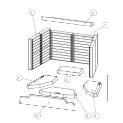 Keramott sol droite pour poêle à bois Austroflamm - Réf 784891
