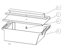 Bac à cendres complet pour poêle à bois Austroflamm - Réf 794002