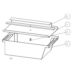 Bac à cendres complet pour poêle à bois Austroflamm - Réf 794002