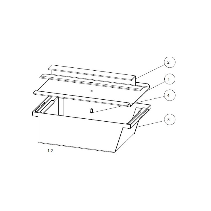 Bac à cendres complet pour poêle à bois Austroflamm - Réf 794002