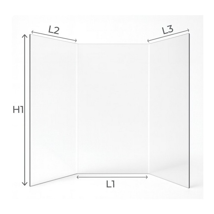 Verre vitrocéramique prismatique pour insert et poele à bois de la marque DON BAR  - 6900 - Ref PCV-134385-P8