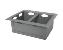 Cendrier à 4 surfaces d'appui - 182 x 222 x 80 mm pour Poêle à bois Hark - Réf ETSTO0500004LL