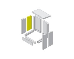 Mur latéral arrière gauche ou droit en briques réfractaires pour Poêle à bois Hark - Réf ETSTO0600001F