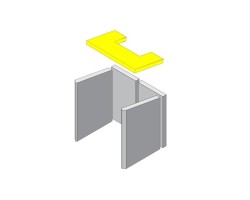 Déflecteur de gaz de chauffage en vermiculite pour Poêle à bois Hark - Réf ETSTO0600016D