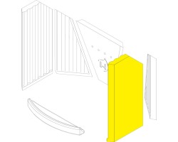 Mur latéral avant droit en briques réfractaires pour Poêle à bois Hark - Réf ETSTO0600021B
