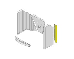 Pierre angulaire droite en argile réfractaire pour Poêle à bois Hark - Réf ETSTO0600021G