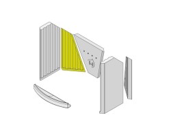 Pierre angulaire gauche en argile réfractaire pour Poêle à bois Hark - Réf ETSTO0600021I