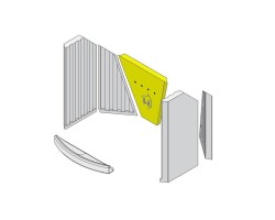 Mur arrière en briques réfractaires pour Poêle à bois Hark - Réf ETSTO0600021R