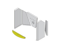 Insertion avant en argile réfractaire pour Poêle à bois Hark - Réf ETSTO0600021V
