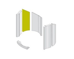 Paroi latérale arrière gauche en argile réfractaire pour Poêle à bois Hark - Réf ETSTO0600022G