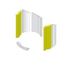 Paroi latérale avant gauche/droite en argile réfractaire pour Poêle à bois Hark - Réf ETSTO0600022K