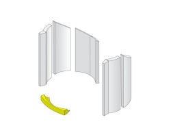 Insert frontal en argile réfractaire pour Poêle à bois Hark - Réf ETSTO0600022L