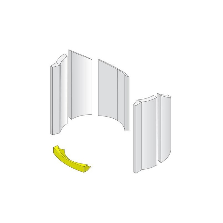 Insert frontal en argile réfractaire pour Poêle à bois Hark - Réf ETSTO0600022L