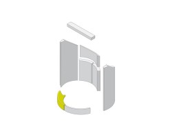 Insert avant gauche en argile réfractaire pour Poêle à bois Hark - Réf ETSTO0600022M