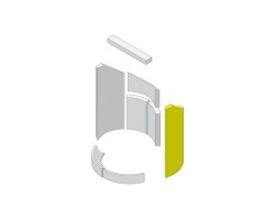 Mur latéral droit en briques réfractaires pour Poêle à bois Hark - Réf ETSTO0600022Q