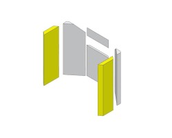 Mur latéral en briques avant gauche/droite en argile réfractaire pour Poêle à bois Hark - Réf ETSTO0600026A