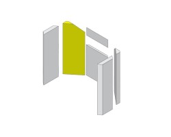 Pierre angulaire arrière gauche en argile réfractaire pour Poêle à bois Hark - Réf ETSTO0600026G