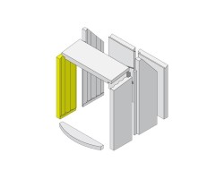 Mur latéral avant gauche en briques réfractaires pour Poêle à bois Hark - Réf ETSTO0600036A