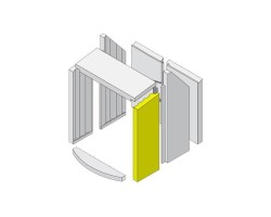 Mur latéral avant droit en briques réfractaires pour Poêle à bois Hark - Réf ETSTO0600036B