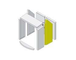 Mur latéral arrière droit en briques réfractaires pour Poêle à bois Hark - Réf ETSTO0600036G