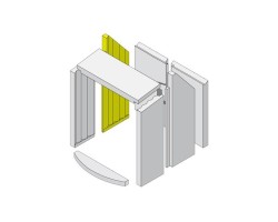 Mur latéral arrière gauche en briques réfractaires pour Poêle à bois Hark - Réf ETSTO0600036I