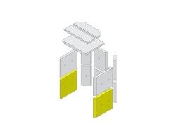 Mur latéral en pierre en bas à gauche/droite Vermiculite pour Poêle à bois Hark - Réf ETSTO0600042A