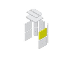 Mur latéral en pierre en haut à droite Vermiculite pour Poêle à bois Hark - Réf ETSTO0600042C