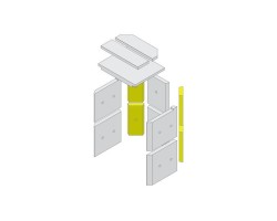 Mur latéral arrière gauche/droite en pierre Vermiculite pour Poêle à bois Hark - Réf ETSTO0600042D