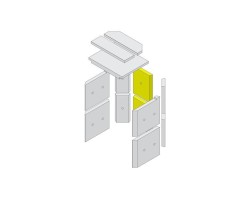 Mur arrière en pierre vermiculite supérieure/inférieure pour Poêle à bois Hark - Réf ETSTO0600042E