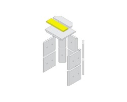 Plaque de déflexion des gaz de chauffage sur le front supérieur Vermiculite pour Poêle à bois Hark - Réf ETSTO0600042G