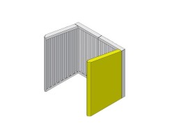 Mur latéral droit en briques réfractaires pour Poêle à bois Hark - Réf ETSTO0600050B