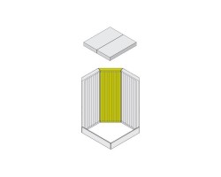 Mur arrière en briques réfractaires pour Poêle à bois Hark - Réf ETSTO0600056B