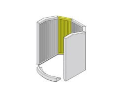 Paroi arrière gauche du foyer en argile réfractaire pour Poêle à bois Hark - Réf ETSTO0600064C