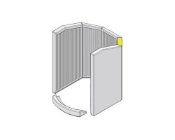 Paroi arrière droite du foyer en argile réfractaire pour Poêle à bois Hark - Réf ETSTO0600064D