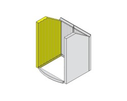 Paroi gauche du foyer en argile réfractaire pour Poêle à bois Hark - Réf ETSTO0600065A